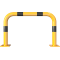 Anti-nudge hoop | removable | steel tube  76 mm | yellow / black | total width: 1000 mm | height above ground: 650 mm